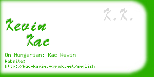 kevin kac business card